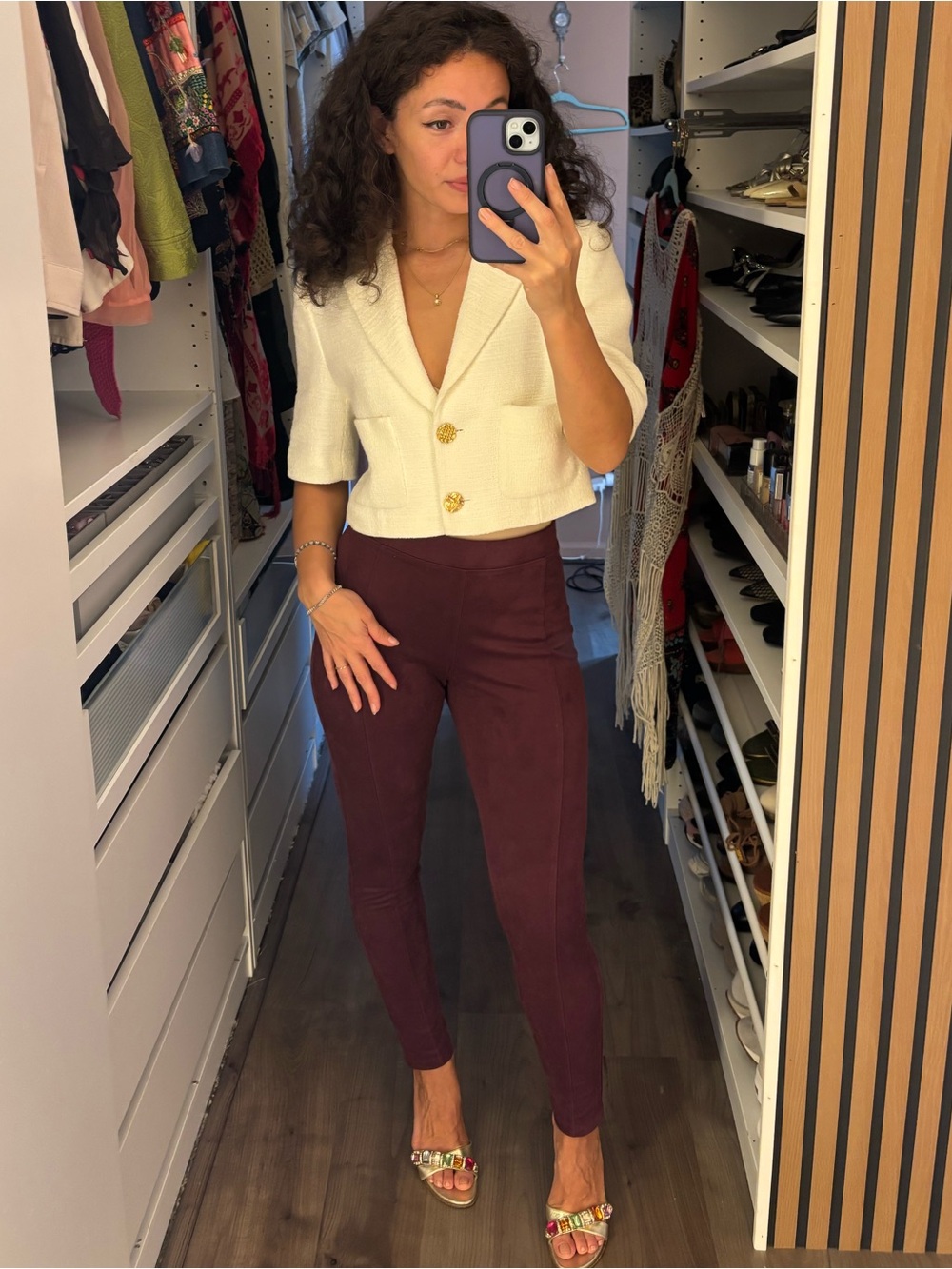 Express burgundy high-waisted skinny pants Size M